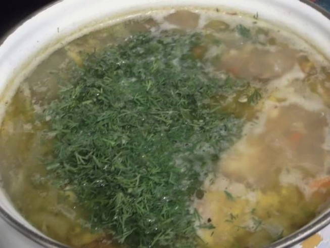 Суп из свежих белых грибов с рисом