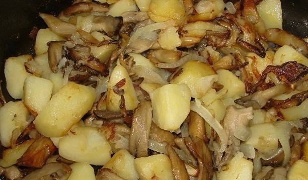 Подосиновики жареные с луком и картошкой
