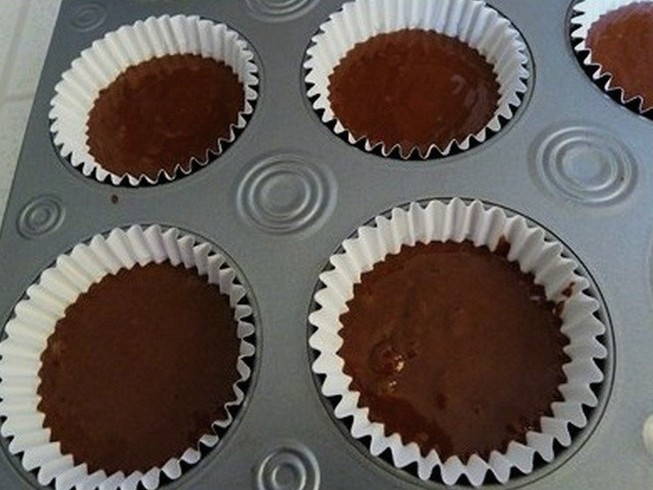 Шоколадные кексы в силиконовых формочках