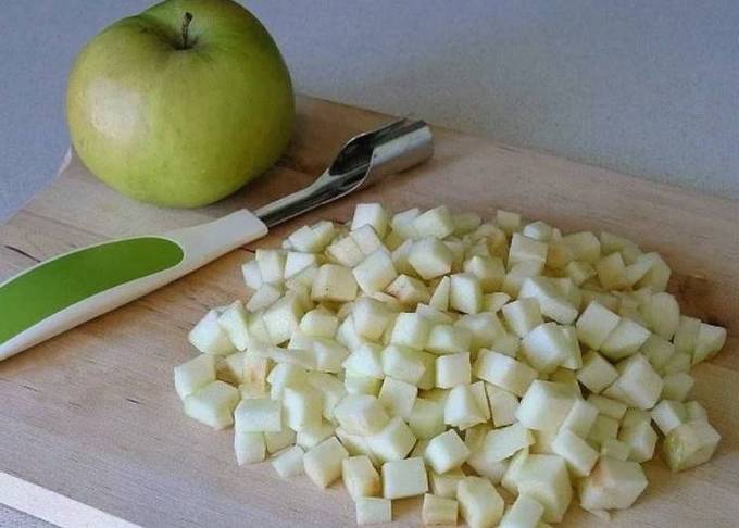 Манник с яблоком и бананом