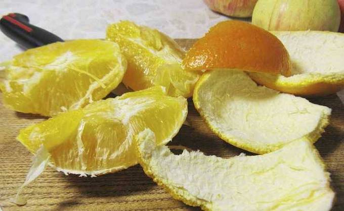 Яблочный компот с апельсином и лимоном на зиму