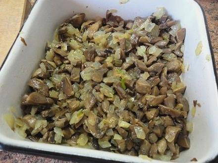 Куриные котлеты с грибами на сковороде
