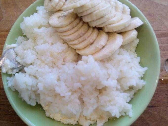 Творожно-рисовая запеканка с бананом