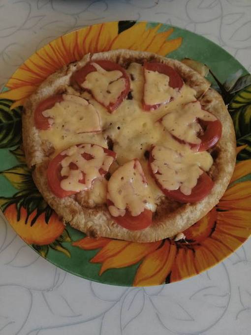 Пицца из армянского лаваша на сковороде