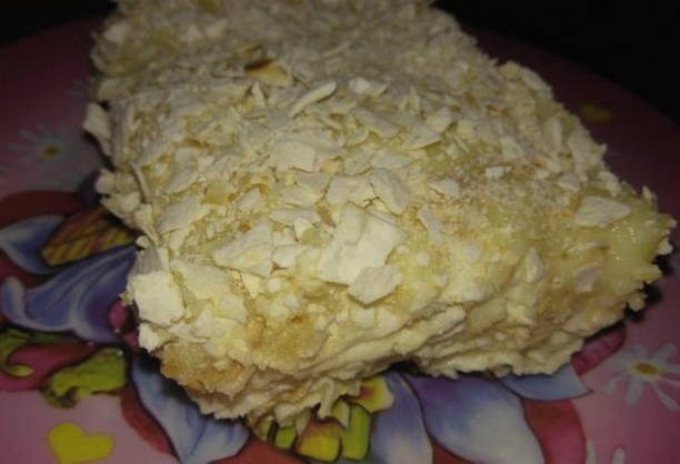 Торт Наполеон из лаваша с заварным кремом без выпечки рецепт фот�о пошагово и видео