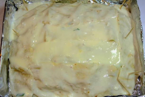Пирог из лаваша на кефире с сыром и творогом