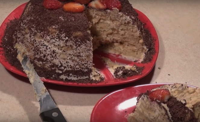 Как сделать торт без выпечки из печенья и сметаны