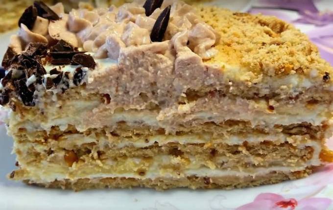Торт Муравейник без выпечки из печенья и сгущенки