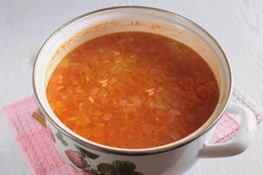Суп харчо из свинины с рисом классический