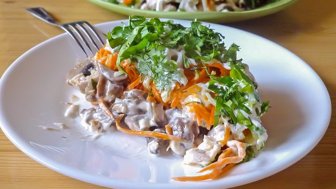 Салат с копченой курицей и корейской морковью - пошаговый рецепт с фото на ростовсэс.рф