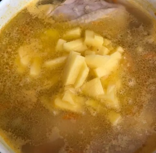 Гороховый суп с курицей без зажарки