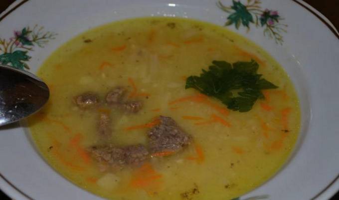 Суп-пюре с говядиной и овощами