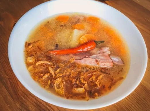 Гороховый суп с копченой свининой