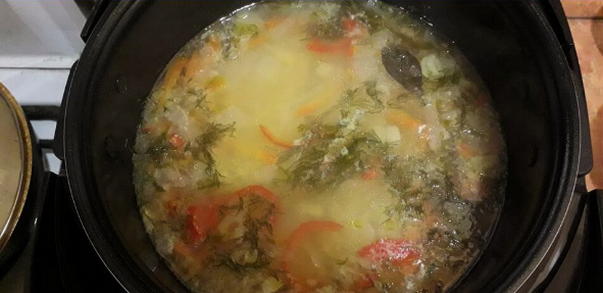 Гороховый суп без мяса в мультиварке