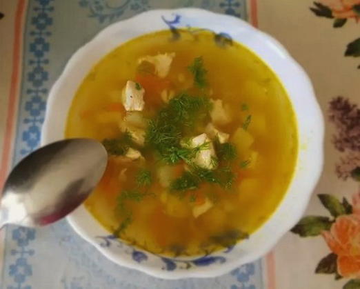 Гороховый суп с курицей в мультиварке Редмонд