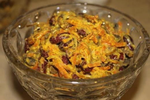 Салат с красной фасолью, курицей и сухариками рецепт – Европейская кухня: Салаты. «Еда»