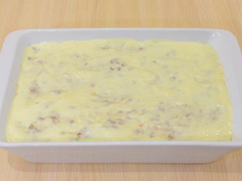 Запеканка из макарон с фаршем, сыром и помидорами в духовке