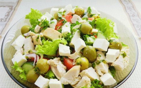 Греческий салат — рецепт с брынзой