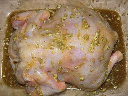 Курица в медово-соевом соусе в духовке
