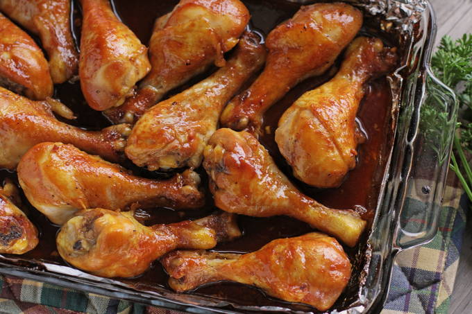 Курица с медом, соевым соусом и горчицей в духовке: рецепт с фото