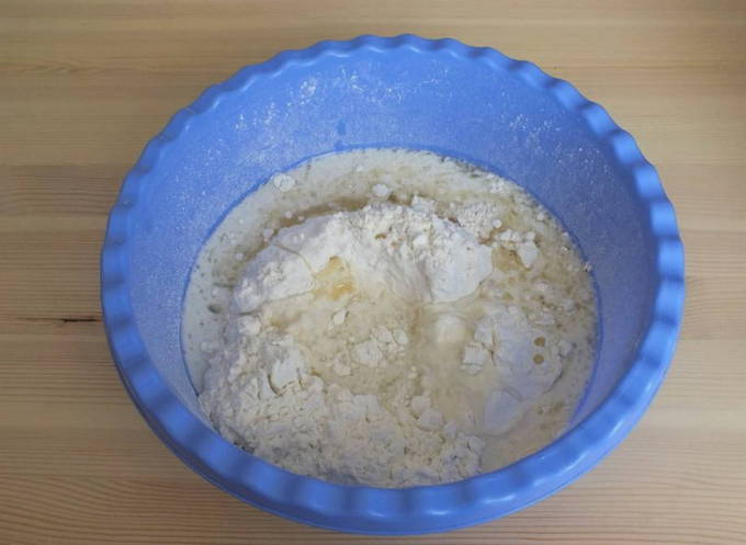 Тесто для мантов на минералке с растительным маслом