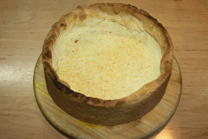 Песочный пирог с вишней и желе