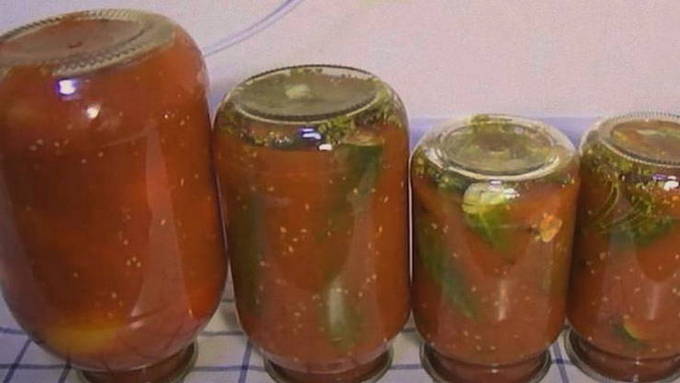 Огурцы с кетчупом чили в 1,5 литровых банках без стерилизации на зиму