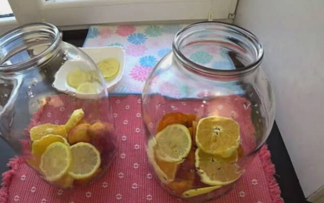 Компот из персиков с апельсином и лимоном на зиму