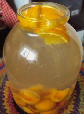 Абрикосовый компот с апельсином и лимоном на 3-литровую банку на зиму