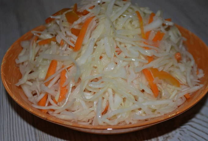 рецепт капусты провансаль быстрого приготовления с чесноком и морковью с уксусом и сахаром | Дзен