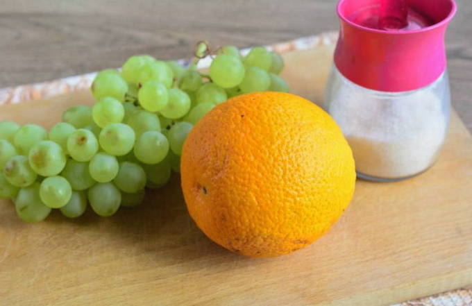 Компот из винограда с апельсином на 3-литровую банку на зиму