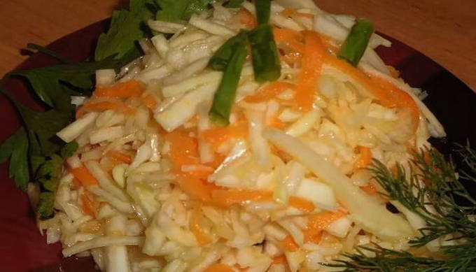 Маринованная капуста с морковью крупными кусками быстрого приготовления