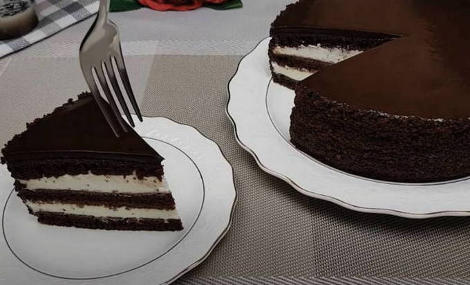 Шоколадный торт с вишней и сметанным кремом рецепт с фото пошагово
