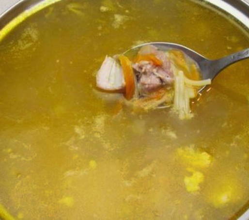 Суп с тушёнкой и вермишелью с картошкой