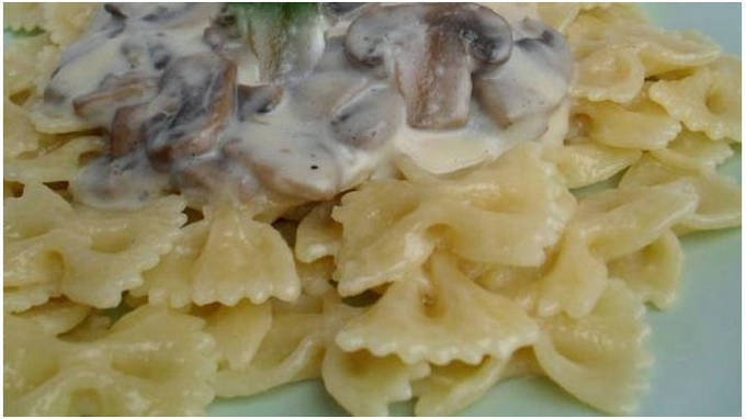 Говядина с грибами в сливочном соусе