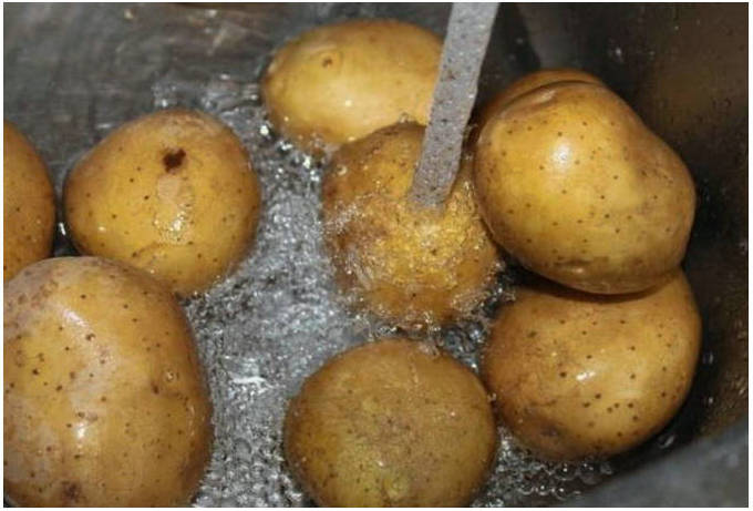 Картошка с салом на противне в духовке