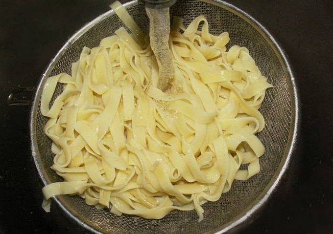 Спагетти с шампиньонами в сливочном соусе