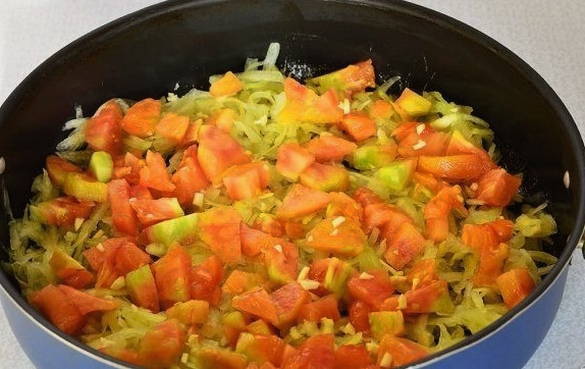 Омлет с овощами в духовке