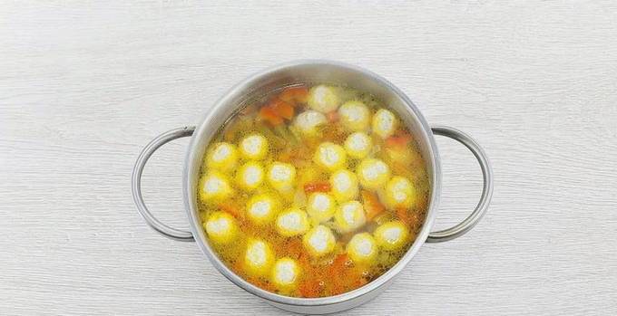 Суп с фрикадельками без картошки