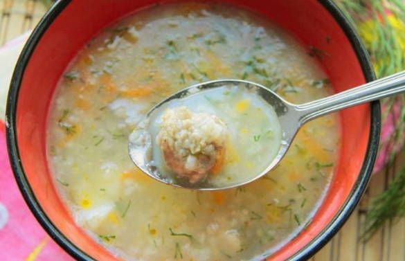 Как приготовить суп рисовый с фрикадельками