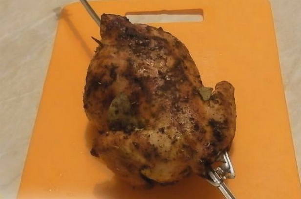 Курица гриль на вертеле в духовке