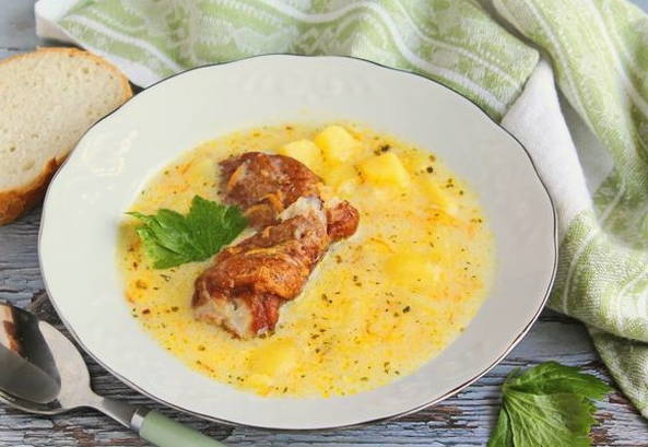 Вкусный сырный суп с копченой курицей – рецепт с пошаговыми фото, как сварить с плавленым сыром