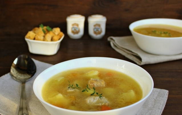 Гороховый суп со свининой классический