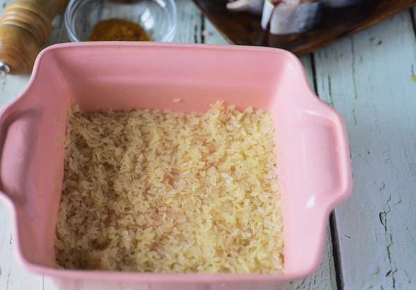 Скумбрия с рисом в духовке