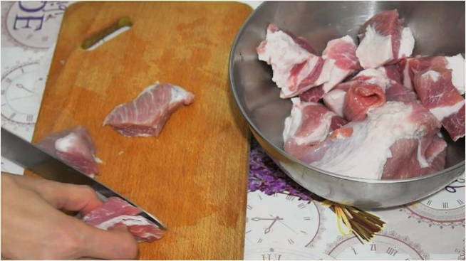 Маринованное мясо на сковороде - рецепт с фото