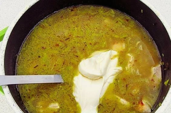 Сырный суп с курицей и рисом
