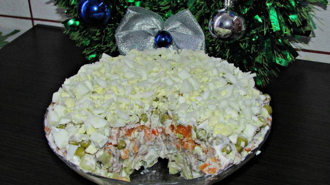 Зимний салат с колбасой - рецепты с фото