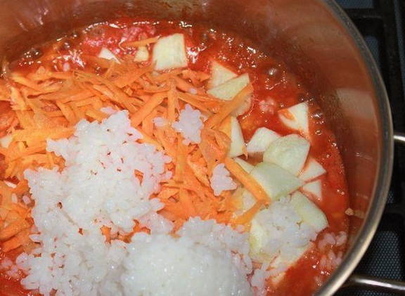 Кабачки с рисом на зиму