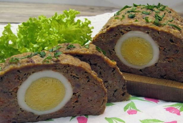 Мясной рулет с яйцом в духовке - рецепт автора Лена Антипова