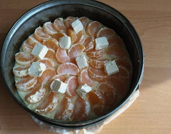 Пирог с мандаринами в духовке